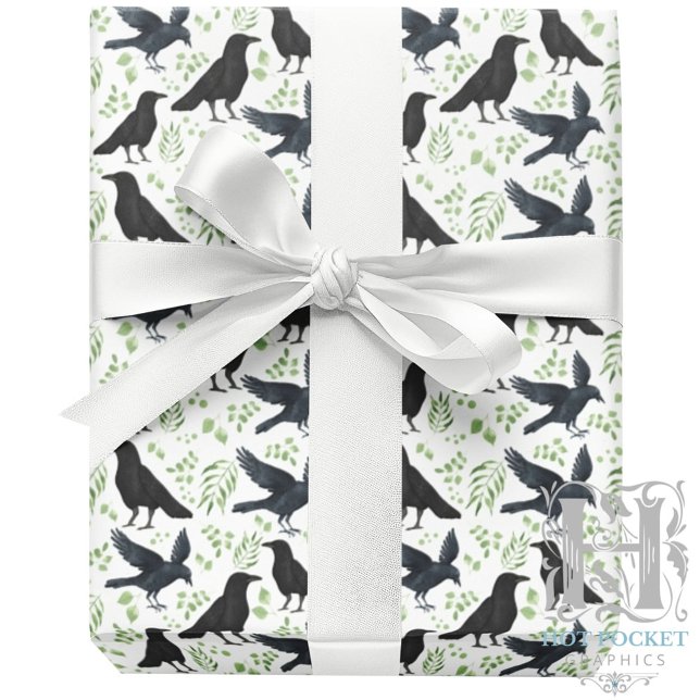 Ravens Gift Wrapping Paper in White (Creator Uploaded)