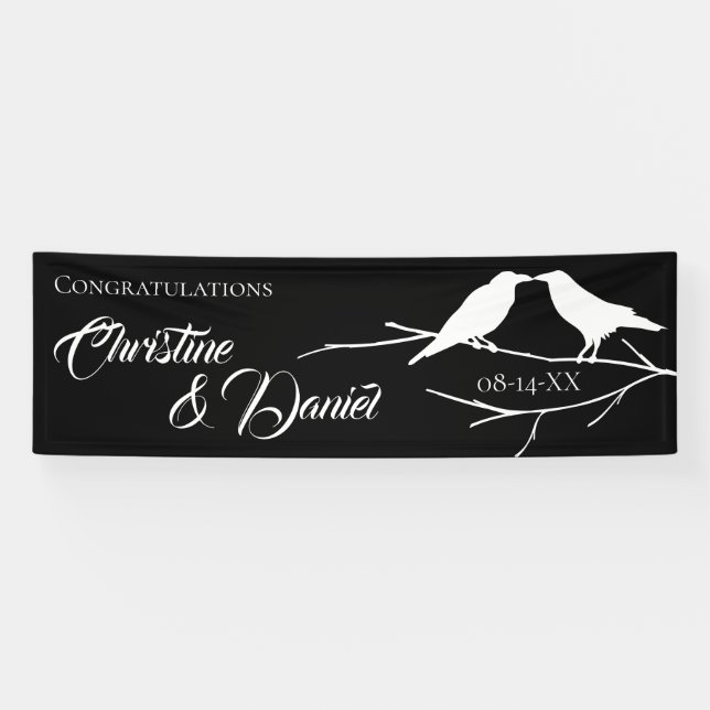 Ravens Gothic Wedding Banner (Horizontal)