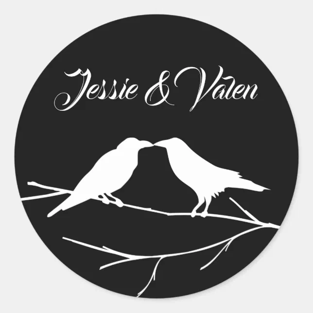Ravens Gothic Wedding Classic Round Sticker | Zazzle