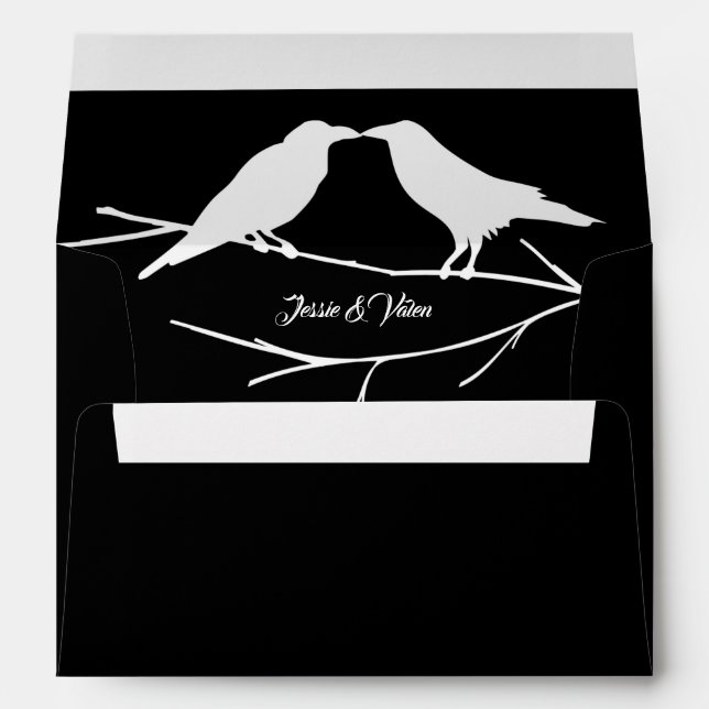 Ravens Gothic Wedding Envelope (Back (Bottom))