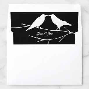 Ravens Gothic Wedding Envelope Liner