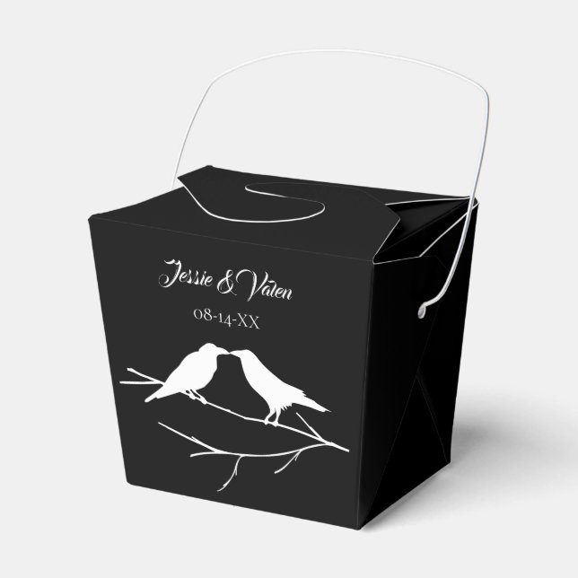 Ravens Gothic Wedding Favor Boxes (Front Side)