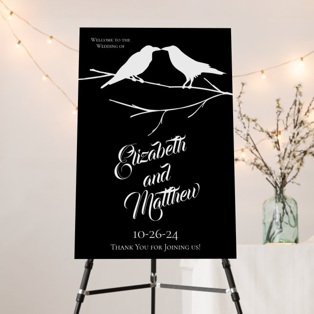 Ravens Gothic Wedding Foam Board (In Situ (Stand))