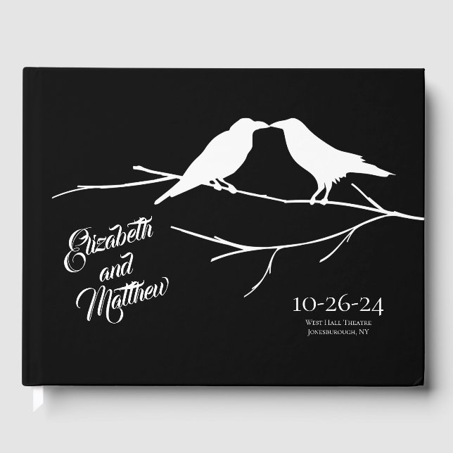 Ravens Gothic Wedding Guest Book (Front)