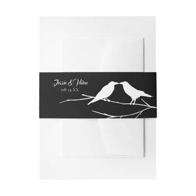 Ravens Gothic Wedding Invitation Belly Band (Front Example)
