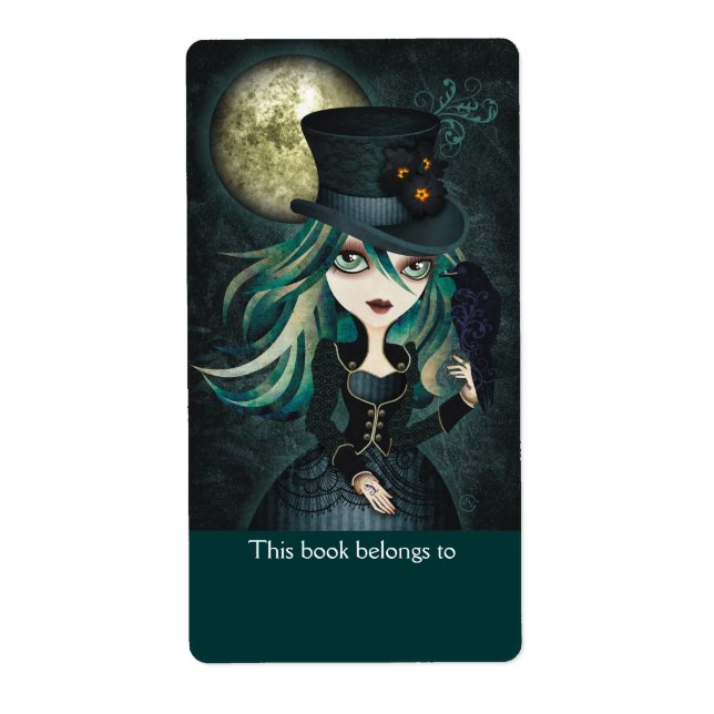 Raven's Moon Bookplates Labels (Front)