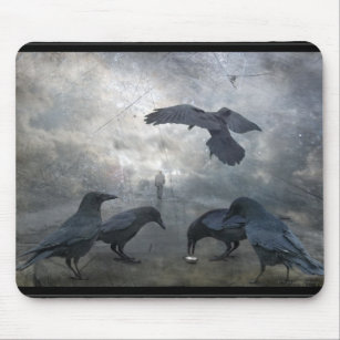 Ravens play with lost Time Mouse Pad
