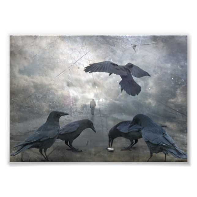 Ravens play with lost Time Photo Print (Front)