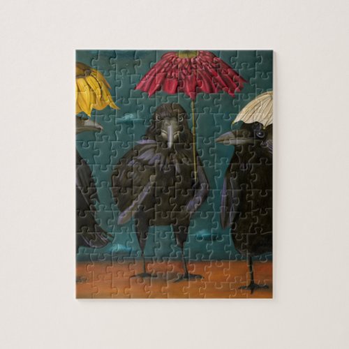Ravens Rain Jigsaw Puzzle