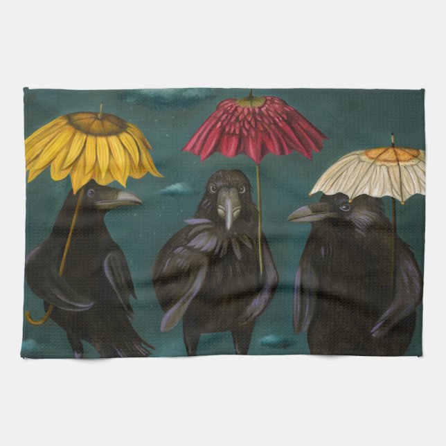 Ravens Rain Kitchen Towel (Horizontal)