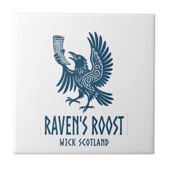 Raven's Roost Pub Wick Scotland Ceramic Tile (Front)