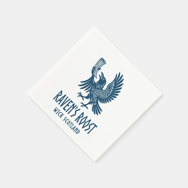 Raven's Roost Pub Wick Scotland Napkins (Corner)