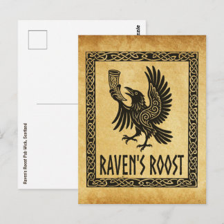 Raven's Roost Pub Wick Scotland Postcard