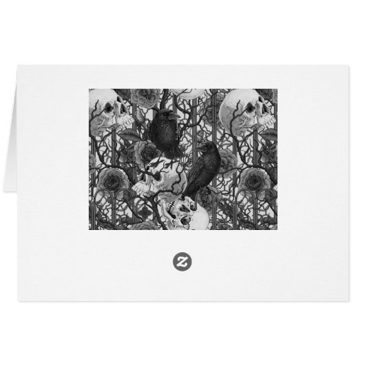 Raven's secret. Dark and moody gothic illustration (Back Horizontal)