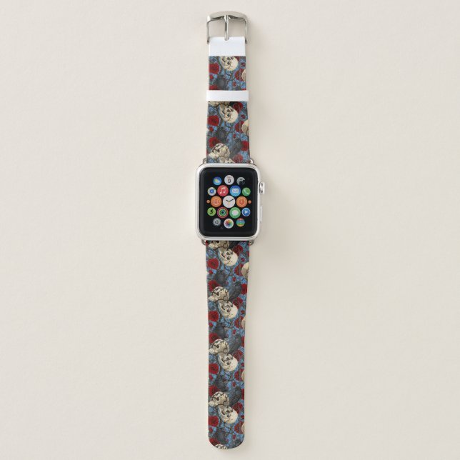 Raven's secret. Dark and moody gothic illustration Apple Watch Band (Front)