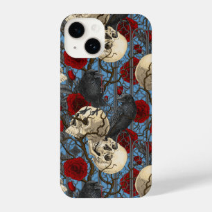 Raven's secret. Dark and moody gothic illustration iPhone 14 Case