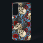 Raven's secret. Dark and moody gothic illustration Samsung Galaxy S22  Case<br><div class="desc">Hand-painted gothic design,  featuring raven birds,  sculls and roses,  seamless pattern</div>