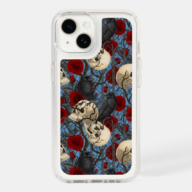 Raven's secret. Dark and moody gothic illustration Speck iPhone Case (Front)