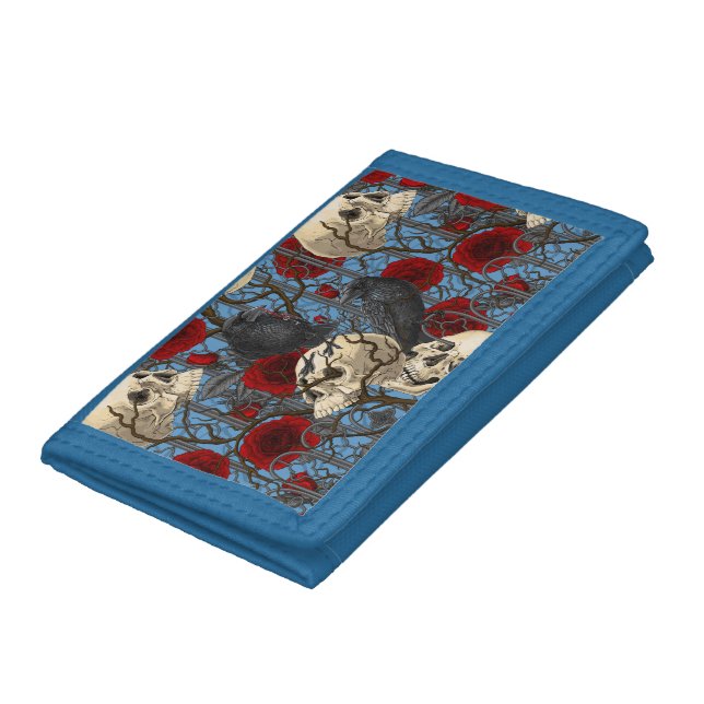 Raven's secret. Dark and moody gothic illustration Trifold Wallet (Bottom)