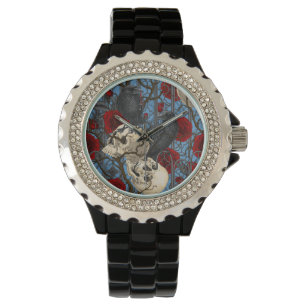 Raven's secret. Dark and moody gothic illustration Watch