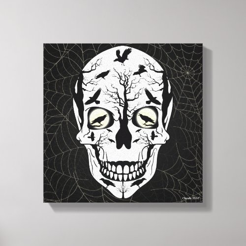 Ravens Skull Skeleton Wall Art Home Decor