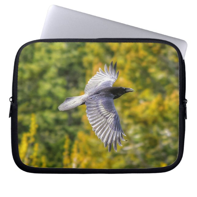 Raven's Turn - Oil Painting Print Laptop Sleeve (Front)