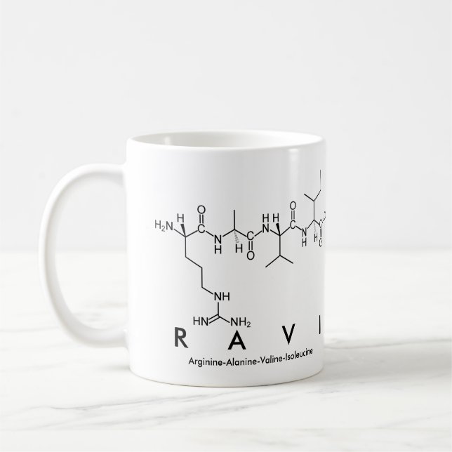 Ravi peptide name mug (Left)