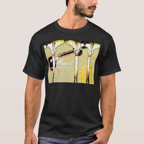 Ravi Shankar Tribute To Sitar _Arches Music Star T_Shirt