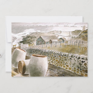 Ravilious - Convoy Passing an Island Card