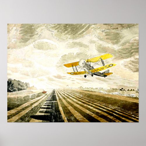 Ravilious famous painting Tiger Moth Poster