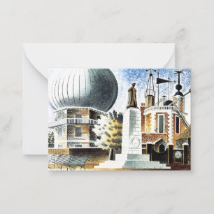 Ravilious - Greenwich Observatory Note Card