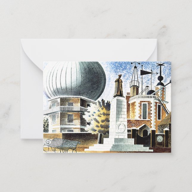 Ravilious - Greenwich Observatory Note Card (Front)