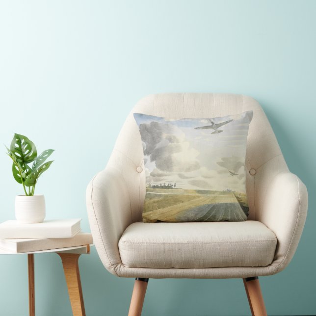 Ravilious - Runway Perspective Throw Pillow (Chair)