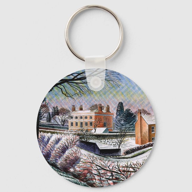 Ravilious - Vicarage in Winter,  Keychain (Front)