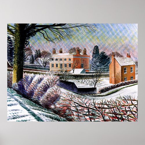 Ravilious _ Vicarage in Winter Poster