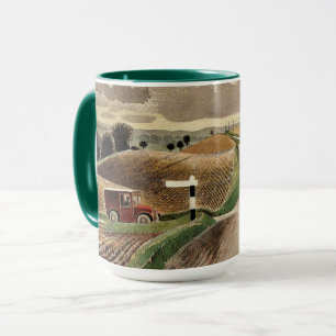 Ravilious--Wiltshire Landscape, fine art painting Mug