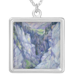Ravine at Pians, 1921 Silver Plated Necklace
