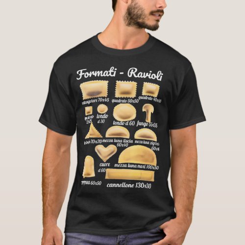 Ravioli Formats Italian Food Instructions For 2nd T_Shirt