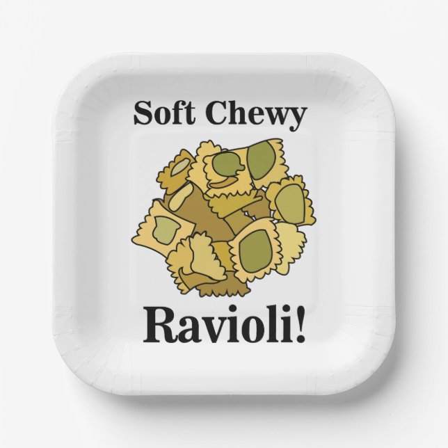 Ravioli Pasta Italian Food Party Paper Plates (Front)