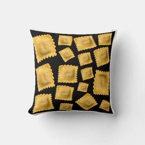 Ravioli pasta pattern throw pillow