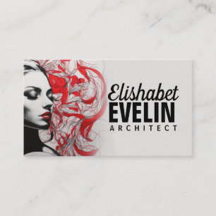 Ravishing Red Hairstyle gye456 Business Card