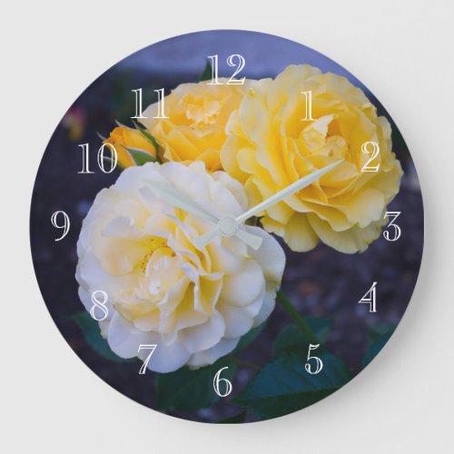 Ravishing Roses Large Clock