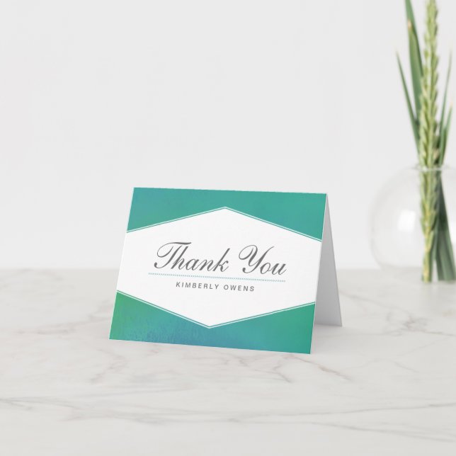 Ravishing | Teal Green Watercolor Thank You (Front)