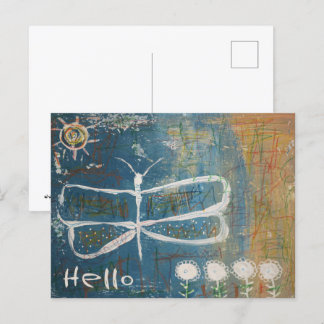 Raw Art Butterfly Postcard