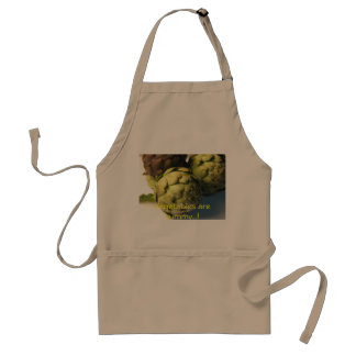 Raw artichokes adult apron