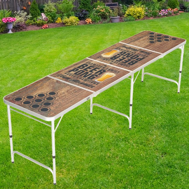 Raw Cedar Wood Brew Battle Champions Team Names Beer Pong Table (Creator Uploaded)