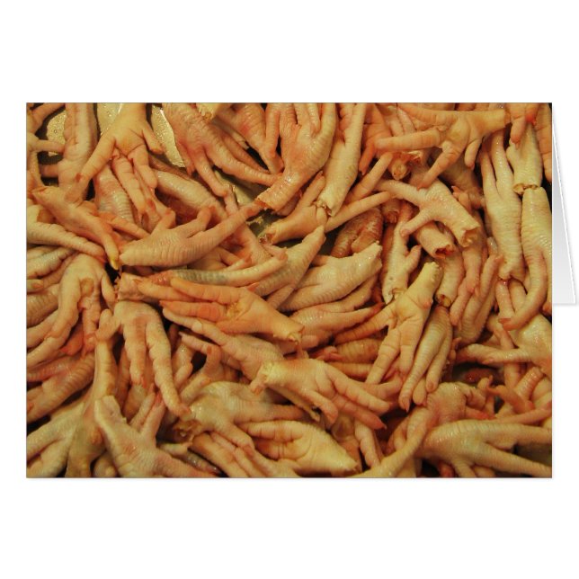 Raw Chicken Feet Card (Front Horizontal)