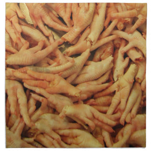 Raw Chicken Feet Cloth Napkin