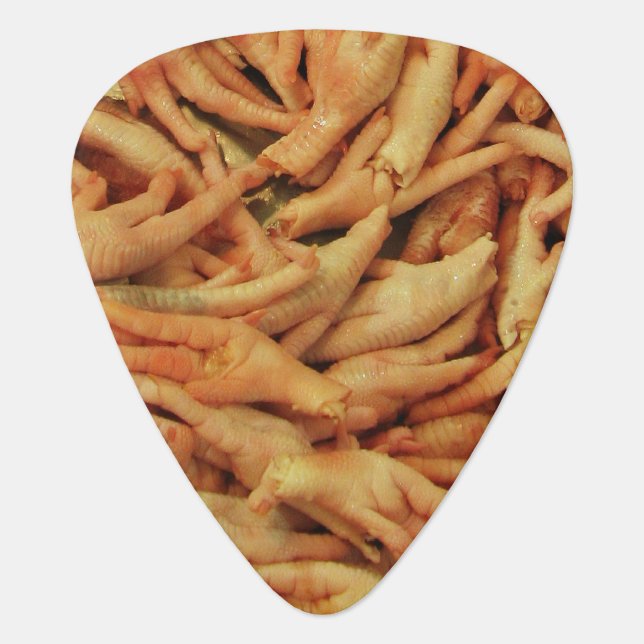 Raw Chicken Feet Guitar Pick (Front)