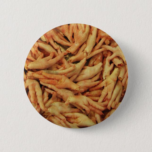 Raw Chicken Feet Pinback Button (Front)